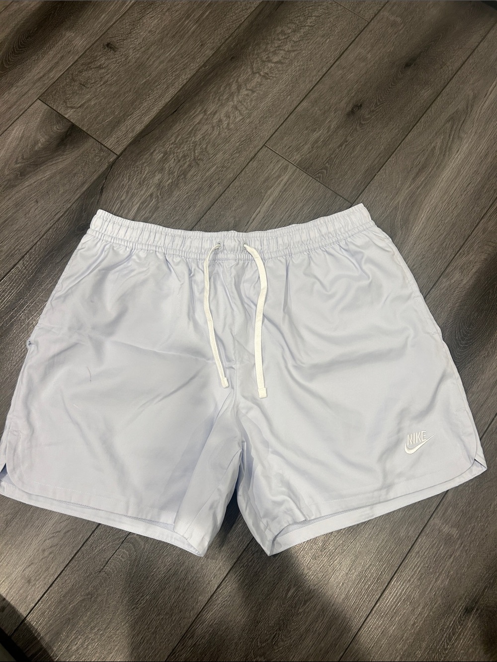 Nike Pale Blue Drawstring Athletic Shorts